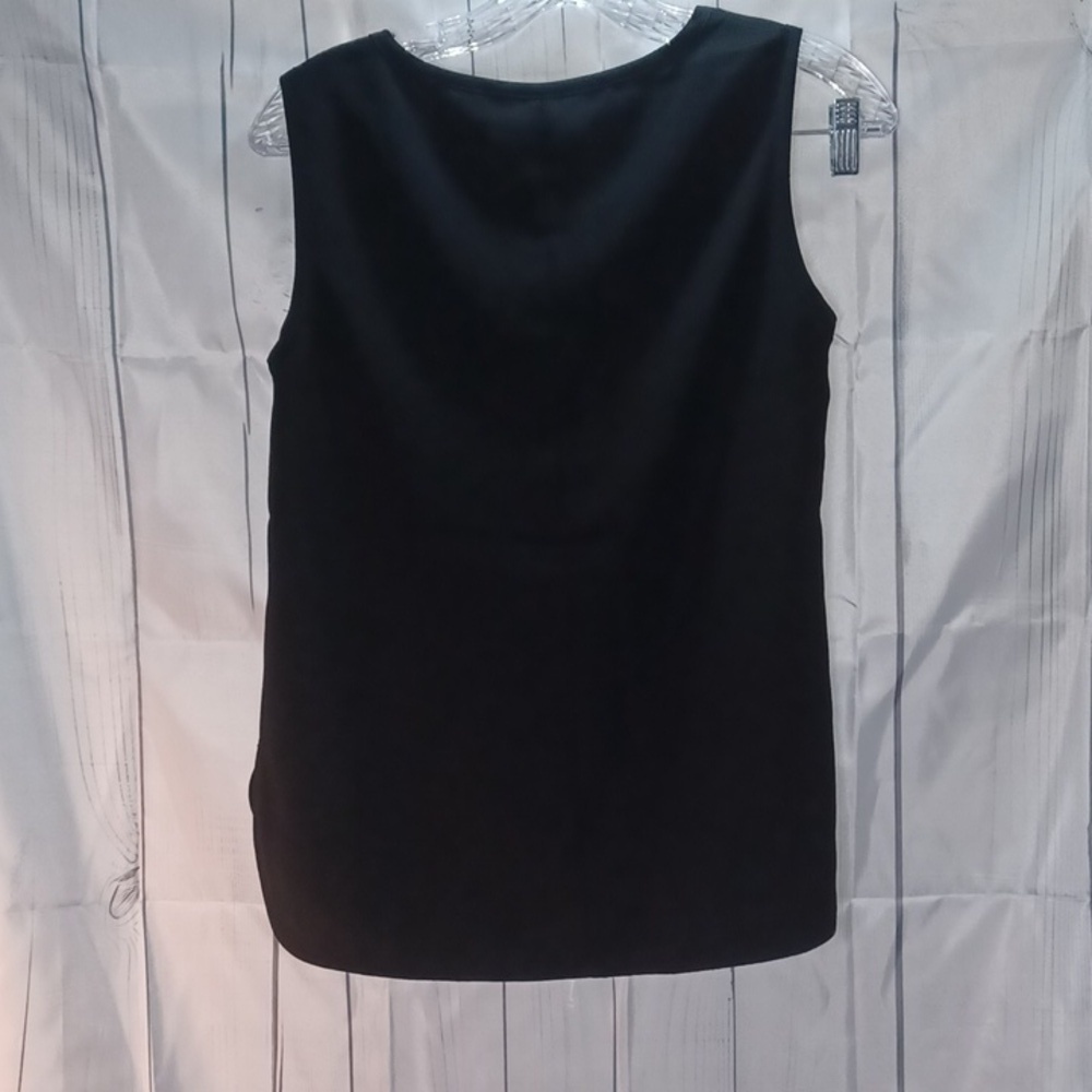 Armani exchange black sleeveless minimalist mod top - Picture 5 of 5